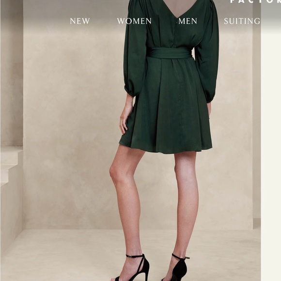 NWT Banana Republic blouson mini dress - burnt caramel - Picture 2 of 9